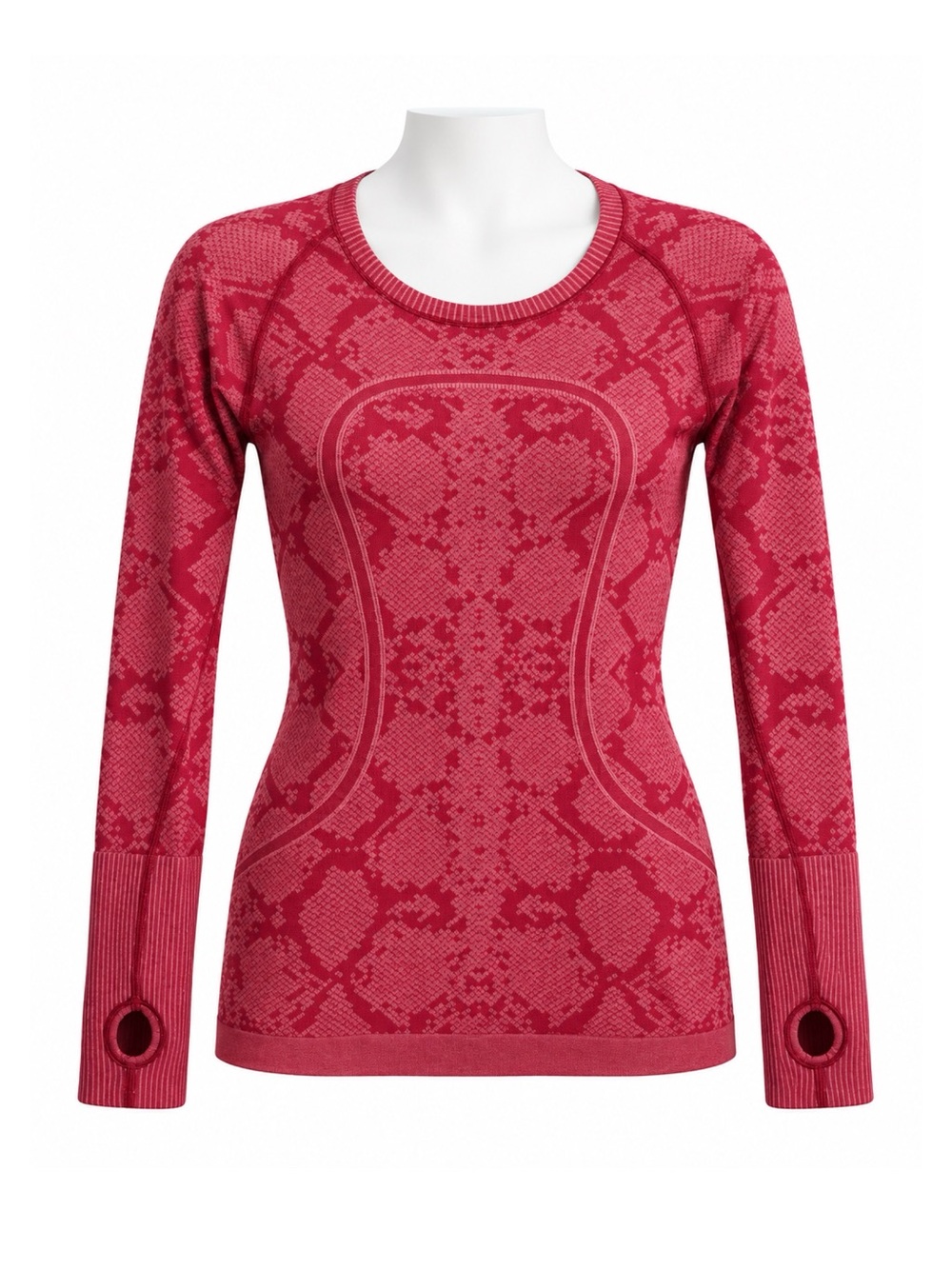 Size 6 Lululemon Women’s Swiftly Tech Long Sleeve Crew Heathered Cranberry Top